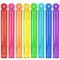 32 Pieces 8 Colors Mini Bubble Wands Assortment Party Favors Toys for Kids Child, Christmas Celebration,Thanksgiving New Year, Themed Birthday,Wedding, Bath Time,Summer Outdoor Gifts for Girls Boys